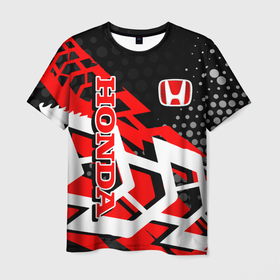 Мужская футболка 3D с принтом Honda ( Хонда ) , 100% полиэфир | прямой крой, круглый вырез горловины, длина до линии бедер | accord | civic | crv | honda | honda motor | insight | pilot | prelude | авто | автомобиль | лого | машина | хонда