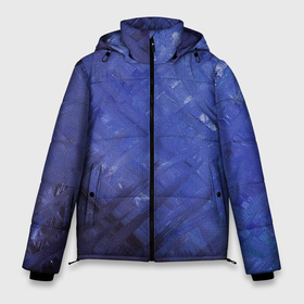 Мужская зимняя куртка 3D с принтом Синие акварельные мазки в Курске, верх — 100% полиэстер; подкладка — 100% полиэстер; утеплитель — 100% полиэстер | длина ниже бедра, свободный силуэт Оверсайз. Есть воротник-стойка, отстегивающийся капюшон и ветрозащитная планка. 

Боковые карманы с листочкой на кнопках и внутренний карман на молнии. | акварель | арт | краски | мазки | мазки красок | рисунок | рисунок акварелью | рисунок красками