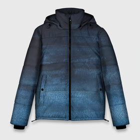 Мужская зимняя куртка 3D с принтом Темнота глубины в Санкт-Петербурге, верх — 100% полиэстер; подкладка — 100% полиэстер; утеплитель — 100% полиэстер | длина ниже бедра, свободный силуэт Оверсайз. Есть воротник-стойка, отстегивающийся капюшон и ветрозащитная планка. 

Боковые карманы с листочкой на кнопках и внутренний карман на молнии. | акварель | арт | глубина | краски | мазки | мазки красок | море | океан | рисунок | рисунок акварелью | рисунок красками | темнота | темнота глубины