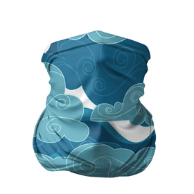 Бандана-труба 3D с принтом Облака Греции в Екатеринбурге, 100% полиэстер, ткань с особыми свойствами — Activecool | плотность 150‒180 г/м2; хорошо тянется, но сохраняет форму | арт | греция | небо | облака | облако | природа | рисунок | синий