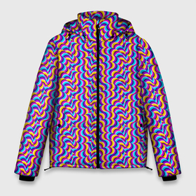 Мужская зимняя куртка 3D с принтом Абстрактный красочный фон с ползучими змеями (иллюзия движения) в Екатеринбурге, верх — 100% полиэстер; подкладка — 100% полиэстер; утеплитель — 100% полиэстер | длина ниже бедра, свободный силуэт Оверсайз. Есть воротник-стойка, отстегивающийся капюшон и ветрозащитная планка. 

Боковые карманы с листочкой на кнопках и внутренний карман на молнии. | Тематика изображения на принте: абстракция | аум | галлюцинация | зазеркалье | игра ума | иллюзии | индиго | майя | мантра | медитация | мираж | неон | нирвана | обман зрения | ом | оптические иллюзии | просветление | психоделика