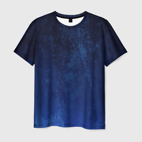 Мужская футболка 3D с принтом Смешение потоков в Кировске, 100% полиэфир | прямой крой, круглый вырез горловины, длина до линии бедер | акварель | арт | вода | краски | мазки | мазки красок | оттенки | рисунок | рисунок акварелью | рисунок красками | синий