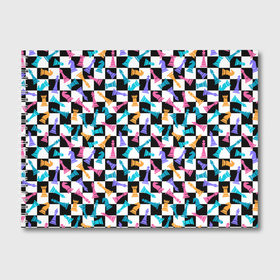 Альбом для рисования с принтом Разноцветные Шахматные Фигуры в Тюмени, 100% бумага
 | матовая бумага, плотность 200 мг. | 