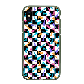 Чехол для iPhone XS Max матовый с принтом Разноцветные Шахматные Фигуры в Тюмени, Силикон | Область печати: задняя сторона чехла, без боковых панелей | 