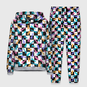 Мужской костюм с толстовкой 3D с принтом Разноцветные Шахматные Фигуры ,  |  | Тематика изображения на принте: 