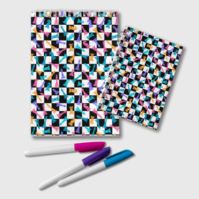 Блокнот с принтом Разноцветные Шахматные Фигуры в Тюмени, 100% бумага | 48 листов, плотность листов — 60 г/м2, плотность картонной обложки — 250 г/м2. Листы скреплены удобной пружинной спиралью. Цвет линий — светло-серый
 | 