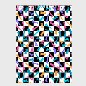 Скетчбук с принтом Разноцветные Шахматные Фигуры в Тюмени, 100% бумага
 | 48 листов, плотность листов — 100 г/м2, плотность картонной обложки — 250 г/м2. Листы скреплены сверху удобной пружинной спиралью | 