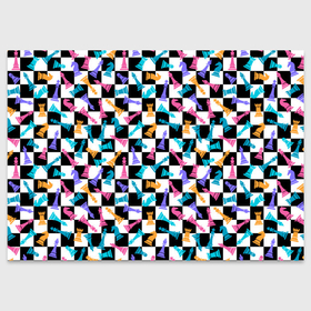 Поздравительная открытка с принтом Разноцветные Шахматные Фигуры в Тюмени, 100% бумага | плотность бумаги 280 г/м2, матовая, на обратной стороне линовка и место для марки
 | 