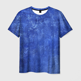 Мужская футболка 3D с принтом Ночная синева в Кировске, 100% полиэфир | прямой крой, круглый вырез горловины, длина до линии бедер | Тематика изображения на принте: акварель | арт | краски | мазки | мазки красок | рисунок | рисунок акварелью | рисунок красками