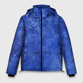 Мужская зимняя куртка 3D с принтом Ночная синева в Санкт-Петербурге, верх — 100% полиэстер; подкладка — 100% полиэстер; утеплитель — 100% полиэстер | длина ниже бедра, свободный силуэт Оверсайз. Есть воротник-стойка, отстегивающийся капюшон и ветрозащитная планка. 

Боковые карманы с листочкой на кнопках и внутренний карман на молнии. | Тематика изображения на принте: акварель | арт | краски | мазки | мазки красок | рисунок | рисунок акварелью | рисунок красками