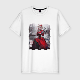 Мужская футболка хлопок Slim с принтом Такт Опус Судьба в Санкт-Петербурге, 92% хлопок, 8% лайкра | приталенный силуэт, круглый вырез ворота, длина до линии бедра, короткий рукав | takt op destiny | музыка | опус | судьба | такт