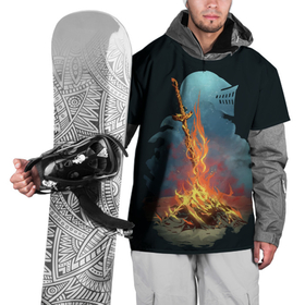 Накидка на куртку 3D с принтом Witcher 3 костер в Екатеринбурге, 100% полиэстер |  | Тематика изображения на принте: witcher 3 | костер | меч | огонь | рыцарь