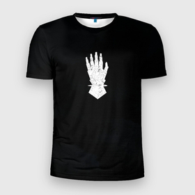 Мужская футболка 3D Slim с принтом Железные руки (цвета легиона) в Петрозаводске, 100% полиэстер с улучшенными характеристиками | приталенный силуэт, круглая горловина, широкие плечи, сужается к линии бедра | astartes | ferrus manus | iron hands | space marine | waha | warhammer | астартес | вархаммер | ваха | железные руки | феррус манус