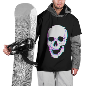 Накидка на куртку 3D с принтом Неоновый светящийся череп в Тюмени, 100% полиэстер |  | Тематика изображения на принте: bone | bones | color | glow | halloween | light | neon | skeleton | skull | кости | кость | неон | неоновый | свет | свечение | скелет | хэллоуин | цвет | череп
