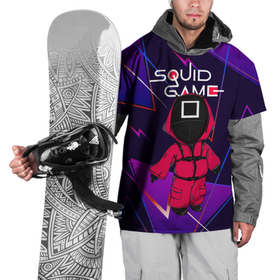 Накидка на куртку 3D с принтом Squid game Игра в кальмара violet в Тюмени, 100% полиэстер |  | squid game | выживание | игра в кальмара | кальмар | корейский | корея