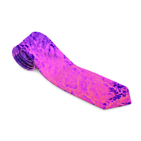 Галстук 3D с принтом Абстрактный пурпурно синий в Белгороде, 100% полиэстер | Длина 148 см; Плотность 150-180 г/м2 | Тематика изображения на принте: абстрактный | волны | молодежный | морская пена | мраморный | розовый | синий | современный | фиолетовый