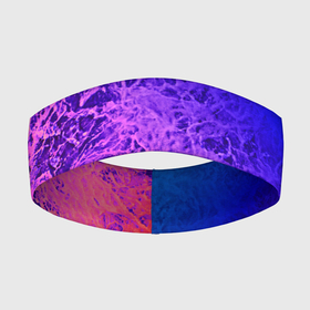 Повязка на голову 3D с принтом Абстрактный пурпурно синий в Белгороде,  |  | Тематика изображения на принте: абстрактный | волны | молодежный | морская пена | мраморный | розовый | синий | современный | фиолетовый