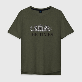 Мужская футболка хлопок Oversize с принтом THE TIMES в Тюмени, 100% хлопок | свободный крой, круглый ворот, “спинка” длиннее передней части | Тематика изображения на принте: newspaper | the times | времена | газета | таймс