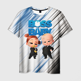 Мужская футболка 3D с принтом Босс Молокосос   Boss Baby , 100% полиэфир | прямой крой, круглый вырез горловины, длина до линии бедер | baby | big boss | big boss baby | boss baby | cartoon | children | kids | the boss baby | большой босс | босс молокосос | детские | малыш | молокосос | мультик | ребенок