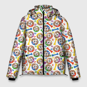 Мужская зимняя куртка 3D с принтом Бигль (красочный дизайн) в Тюмени, верх — 100% полиэстер; подкладка — 100% полиэстер; утеплитель — 100% полиэстер | длина ниже бедра, свободный силуэт Оверсайз. Есть воротник-стойка, отстегивающийся капюшон и ветрозащитная планка. 

Боковые карманы с листочкой на кнопках и внутренний карман на молнии. | animal | beagle | dog | барбос | бигль | бобик | год собаки | друг человека | животное | зверь | ищейка | кинолог | кость | лайка | лапы | пес | собака | собачка | хищник | четвероногий | шарик | щенок