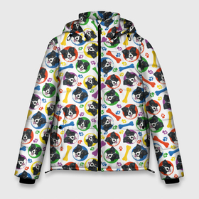 Мужская зимняя куртка 3D с принтом Бордер Колли (красочный дизайн) в Белгороде, верх — 100% полиэстер; подкладка — 100% полиэстер; утеплитель — 100% полиэстер | длина ниже бедра, свободный силуэт Оверсайз. Есть воротник-стойка, отстегивающийся капюшон и ветрозащитная планка. 

Боковые карманы с листочкой на кнопках и внутренний карман на молнии. | animal | border collie | dog | барбос | бобик | бордерколли | год собаки | друг человека | животное | зверь | ищейка | кинолог | кость | лайка | лапы | пес | собака | собачка | хищник | четвероногий | шарик | щенок