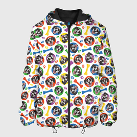 Мужская куртка 3D с принтом Далматинец (красочный дизайн) в Новосибирске, ткань верха — 100% полиэстер, подклад — флис | прямой крой, подол и капюшон оформлены резинкой с фиксаторами, два кармана без застежек по бокам, один большой потайной карман на груди. Карман на груди застегивается на липучку | Тематика изображения на принте: animal | dalmatian | dog | барбос | бобик | год собаки | долматинец | друг человека | животное | зверь | ищейка | кинолог | кость | лайка | лапы | пес | собака | собачка | хищник | четвероногий | шарик | щенок