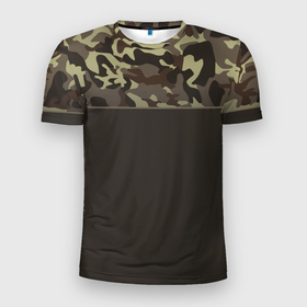 Мужская футболка 3D Slim с принтом Камуфляж 3.0 в Белгороде, 100% полиэстер с улучшенными характеристиками | приталенный силуэт, круглая горловина, широкие плечи, сужается к линии бедра | военное | зеленое | камуфляж | пестрый | яркий