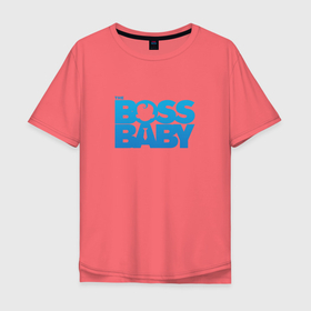Мужская футболка хлопок Oversize с принтом Босс Молокосос | Логотип в Санкт-Петербурге, 100% хлопок | свободный крой, круглый ворот, “спинка” длиннее передней части | boss baby | cartoon | the boss baby | босс молокосос | малой | мелкий | молокосос | мултик | мульт | мультфильм | пёсико