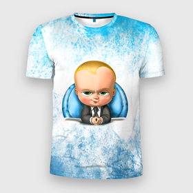 Мужская футболка 3D Slim с принтом Босс Молокосос (+спина) в Белгороде, 100% полиэстер с улучшенными характеристиками | приталенный силуэт, круглая горловина, широкие плечи, сужается к линии бедра | boss baby | cartoon | the boss baby | босс молокосос | малой | мелкий | молокосос | мултик | мульт | мультфильм | пёсико