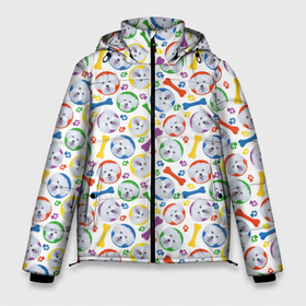 Мужская зимняя куртка 3D с принтом Мальтийская Болонка (красочный дизайн) в Екатеринбурге, верх — 100% полиэстер; подкладка — 100% полиэстер; утеплитель — 100% полиэстер | длина ниже бедра, свободный силуэт Оверсайз. Есть воротник-стойка, отстегивающийся капюшон и ветрозащитная планка. 

Боковые карманы с листочкой на кнопках и внутренний карман на молнии. | animal | dog | maltese | maltese lapdog | барбос | бобик | год собаки | друг человека | животное | зверь | ищейка | кинолог | кость | лайка | лапы | мальтезе | мальтийская болонка | пес | собака | собачка | хищник