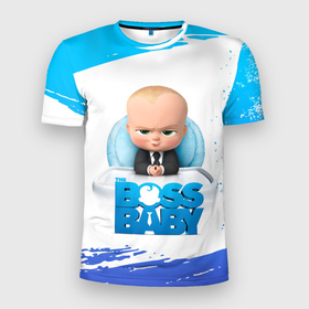 Мужская футболка 3D Slim с принтом The Boss Baby (Босс Молокосос) в Санкт-Петербурге, 100% полиэстер с улучшенными характеристиками | приталенный силуэт, круглая горловина, широкие плечи, сужается к линии бедра | boss baby | cartoon | the boss baby | босс молокосос | малой | мелкий | молокосос | мултик | мульт | мультфильм | пёсико