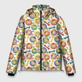 Мужская зимняя куртка 3D с принтом Чихуахуа (красочный дизайн) в Новосибирске, верх — 100% полиэстер; подкладка — 100% полиэстер; утеплитель — 100% полиэстер | длина ниже бедра, свободный силуэт Оверсайз. Есть воротник-стойка, отстегивающийся капюшон и ветрозащитная планка. 

Боковые карманы с листочкой на кнопках и внутренний карман на молнии. | animal | chihuahua | dog | барбос | бобик | год собаки | друг человека | животное | зверь | ищейка | кинолог | кость | лайка | лапы | пес | собака | собачка | хищник | четвероногий | чихуахуа | шарик | щенок