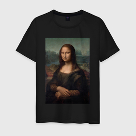 Мужская футболка хлопок с принтом Леонардо да Винчи 