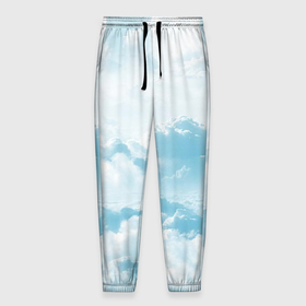 Мужские брюки 3D с принтом Плотные облака в Тюмени, 100% полиэстер | манжеты по низу, эластичный пояс регулируется шнурком, по бокам два кармана без застежек, внутренняя часть кармана из мелкой сетки | арт | небо | облака | облако | природа | рисунок | синий