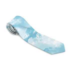 Галстук 3D с принтом Плотные облака в Екатеринбурге, 100% полиэстер | Длина 148 см; Плотность 150-180 г/м2 | Тематика изображения на принте: арт | небо | облака | облако | природа | рисунок | синий