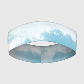 Повязка на голову 3D с принтом Плотные облака в Белгороде,  |  | арт | небо | облака | облако | природа | рисунок | синий