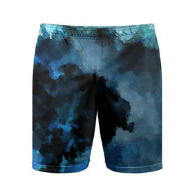 Мужские шорты спортивные с принтом Взрыв на глубине в Тюмени,  |  | акварель | арт | взрыв | вода | краски | мазки | мазки красок | рисунок | рисунок акварелью | рисунок красками | темнота | чёрный