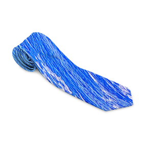 Галстук 3D с принтом Крупные мазки в Екатеринбурге, 100% полиэстер | Длина 148 см; Плотность 150-180 г/м2 | Тематика изображения на принте: акварель | арт | белый | краски | мазки | мазки красок | рисунок | рисунок акварелью | рисунок красками | синий