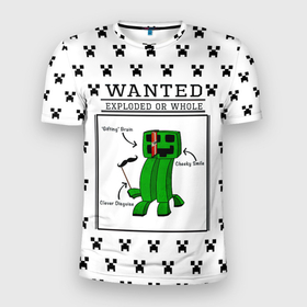 Мужская футболка 3D Slim с принтом Внутреннее строение Крипера | Minecraft в Екатеринбурге, 100% полиэстер с улучшенными характеристиками | приталенный силуэт, круглая горловина, широкие плечи, сужается к линии бедра | craft | creep | creeper | keeper | mine | minecraft | бесшумный мобкамикадзе | блоки | добывать | зелёное четырёхногое существо | зелёный | компьютерная игра | крафт | крипер | кубики | майн | майнкрафт | манкрафт