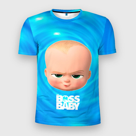 Мужская футболка 3D Slim с принтом Голова Босса молокососа в Белгороде, 100% полиэстер с улучшенными характеристиками | приталенный силуэт, круглая горловина, широкие плечи, сужается к линии бедра | baby | boss | boss baby | босс | босс молокосос | маленький босс | малыш | мальчик | молокосос | ребенок