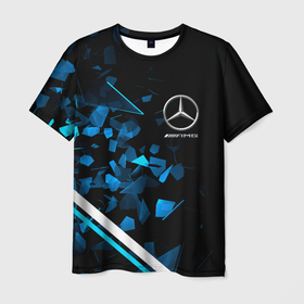 Мужская футболка 3D с принтом Mercedes AMG | Осколки стекла в Белгороде, 100% полиэфир | прямой крой, круглый вырез горловины, длина до линии бедер | amg | benz | mercedes | mercedes amg | mercedes benz | mercedes benz amg carbon | лого мерседес | логотип мерседес | мерен | мерседес | мерседес amg | мерседес амг | мерседес бенс | мерседес бенц | мерседес лого | мерседес логотип