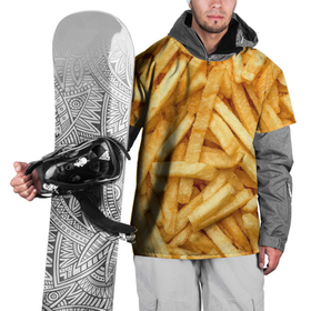 Накидка на куртку 3D с принтом Картошка фри Фастфуд в Новосибирске, 100% полиэстер |  | potato | деревенская картошка | жареная картошка | картофель | картошка | картошка фри | фри