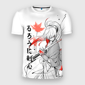 Мужская футболка 3D Slim с принтом Rurouni Kenshin   Бродяга Кэнсин , 100% полиэстер с улучшенными характеристиками | приталенный силуэт, круглая горловина, широкие плечи, сужается к линии бедра | rk | ruroken | rurouni kenshin | samurai x | аниме | бродяга кэнсин | манга | самурай икс | химура