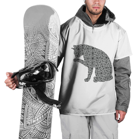 Накидка на куртку 3D с принтом QR Кот Версия 2 в Тюмени, 100% полиэстер |  | Тематика изображения на принте: covid | lockdown | qrкод | коронавирус | кот | котик