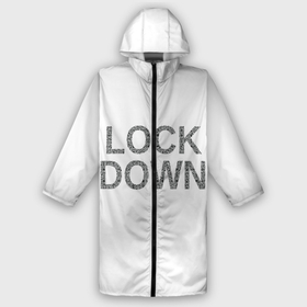 Дождевик унисекс 3D с принтом QR Lockdown (англ) в городе Новоалтайск,  |  | covid | lockdown | qrкод | коронавирус | минимализм
