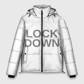 Мужская зимняя куртка 3D с принтом QR Lockdown (англ) в Белгороде, верх — 100% полиэстер; подкладка — 100% полиэстер; утеплитель — 100% полиэстер | длина ниже бедра, свободный силуэт Оверсайз. Есть воротник-стойка, отстегивающийся капюшон и ветрозащитная планка. 

Боковые карманы с листочкой на кнопках и внутренний карман на молнии. | covid | lockdown | qrкод | коронавирус | минимализм