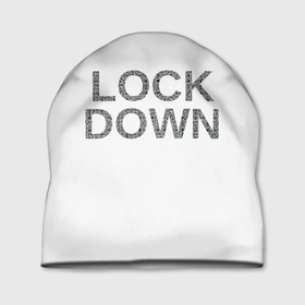 Шапка 3D с принтом QR Lockdown (англ) в Петрозаводске, 100% полиэстер | универсальный размер, печать по всей поверхности изделия | Тематика изображения на принте: covid | lockdown | qrкод | коронавирус | минимализм