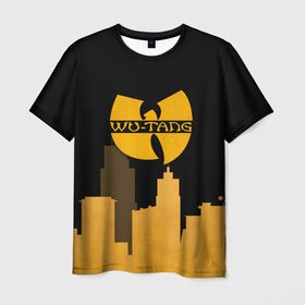 Мужская футболка 3D с принтом WU TANG CLAN CITY в Тюмени, 100% полиэфир | прямой крой, круглый вырез горловины, длина до линии бедер | wu tang | wu tang clan | wu tang logo | wutang clan | ву танг | ву танг клан | ву танг лого