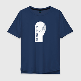 Мужская футболка хлопок Oversize с принтом The ebany styd в Курске, 100% хлопок | свободный крой, круглый ворот, “спинка” длиннее передней части | Тематика изображения на принте: мат | руки | стыд | человек