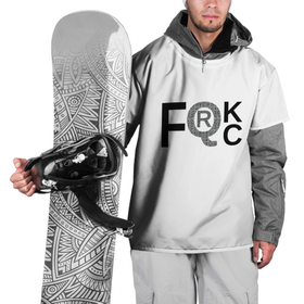 Накидка на куртку 3D с принтом FQRck   Локдаун в Кировске, 100% полиэстер |  | covid | lockdown | qrкод | коронавирус | минимализм | надписи | надпись